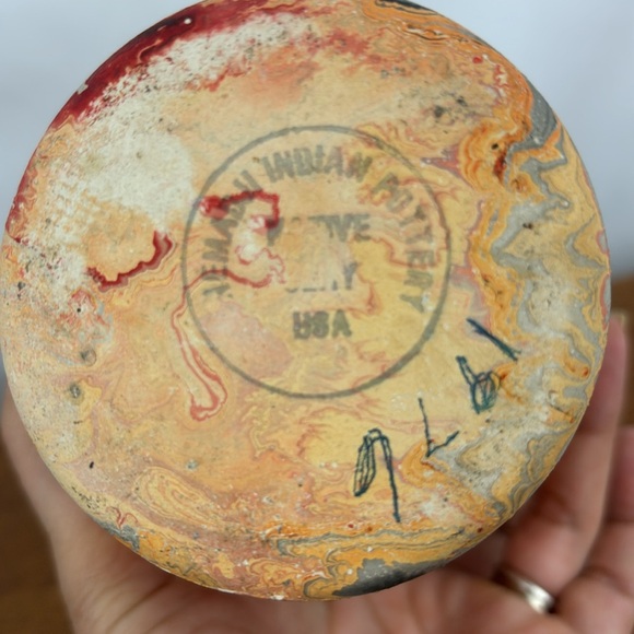 Vintage boho 1970s nimadji pottery vase - Picture 3 of 6